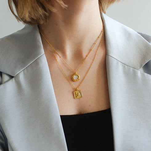 BETTINA Pearl Gold Necklace Gold Vermeil - Zafari Studio Jewelry